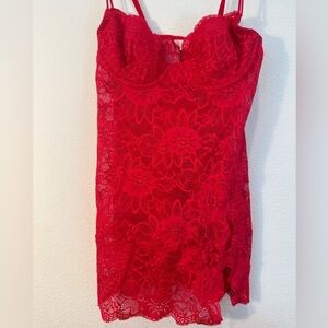 Victoria’s Secret Red Lace Teddy Size 34B